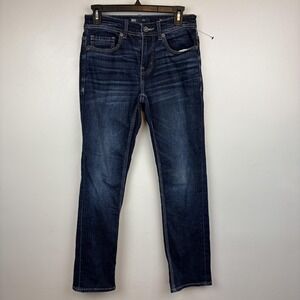 BKE Alec Jeans Mens 29x30 Blue Dark Wash Slim Straight Stretch Denim Fit